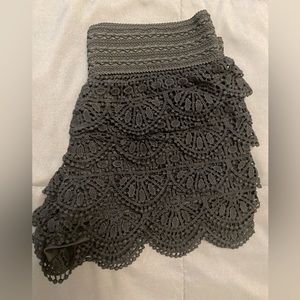 Black lace shorts